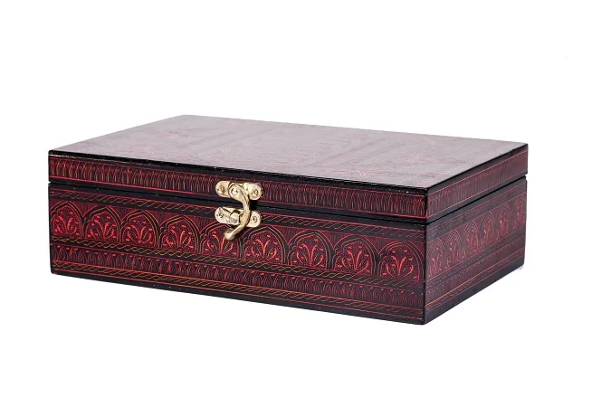 

Pakistan handmade wood crafts jewelry box color pattern