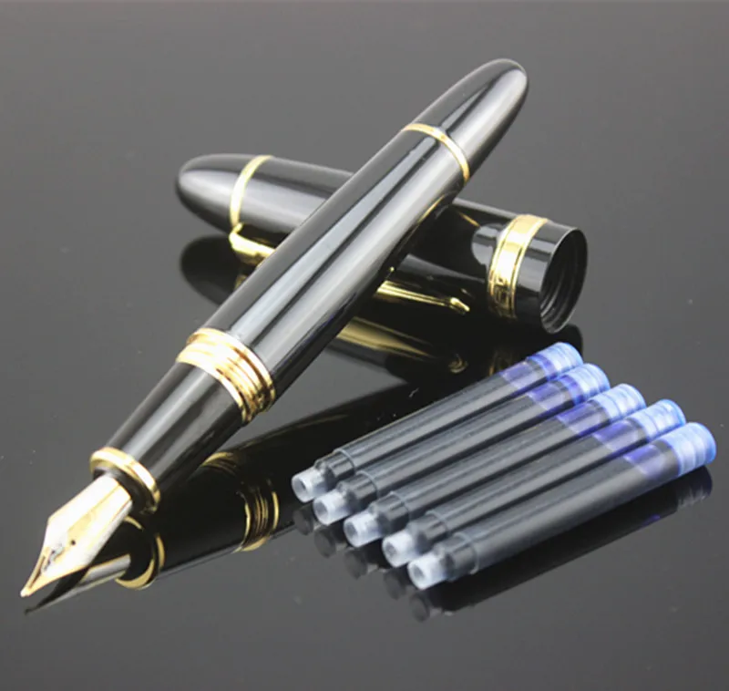 04 JINHAO 159 металлическая авторучка без коробки для карандашей Роскошные школьные офисные канцелярские принадлежности Роскошные милые ручки для письма подарок - Цвет: 04