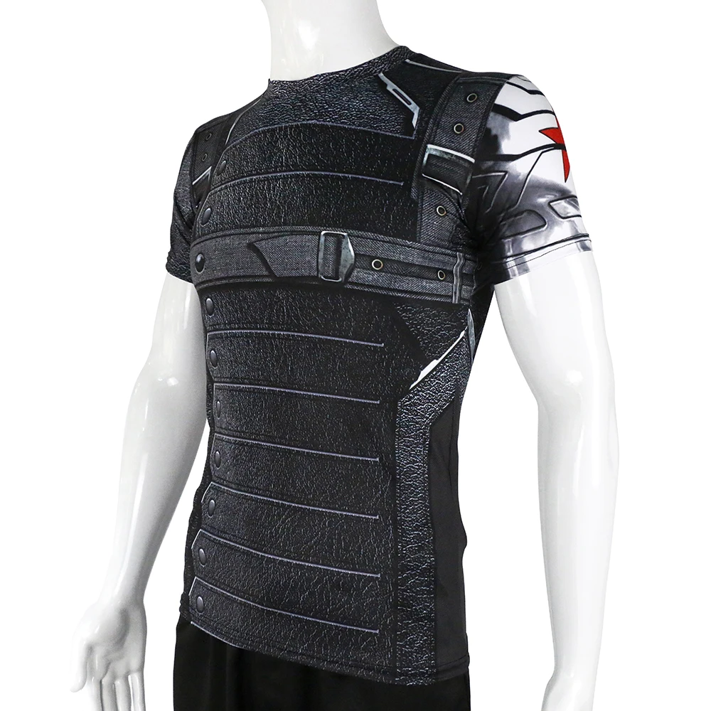 Футболка мужская компрессионная с коротким рукавом и 3D принтом из аниме