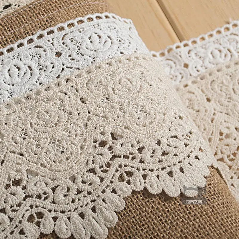 Белые и розовые кружевные швейные принадлежности хлопковая вышивка цветами