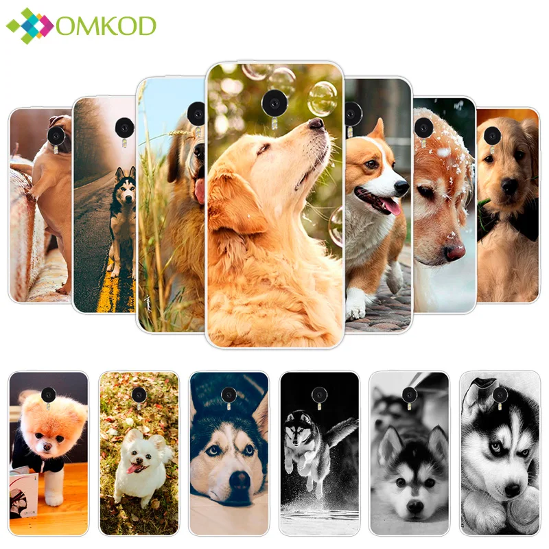 Прозрачный силиконовый чехол для телефона с милой собакой Meizu MX4 5 36 дюйма