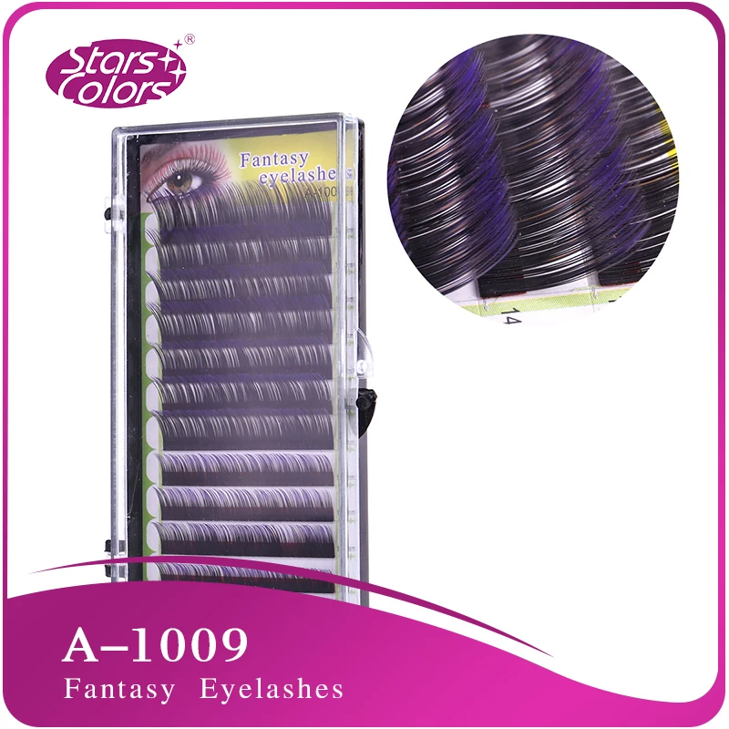 Цветные накладные ресницы из смешанного шелка 0 1 мм C Curl индивидуального размера