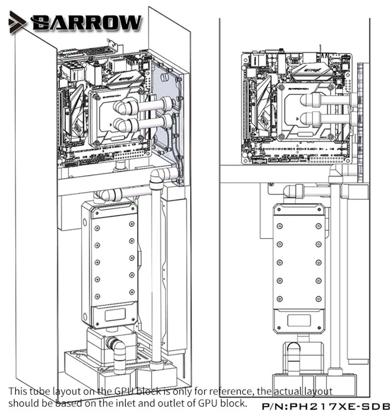 Барроу водные пути пластина для PHANTEKS 217XE чехол LRC2.0 охладитель воды строительный канал интегрированная плата
