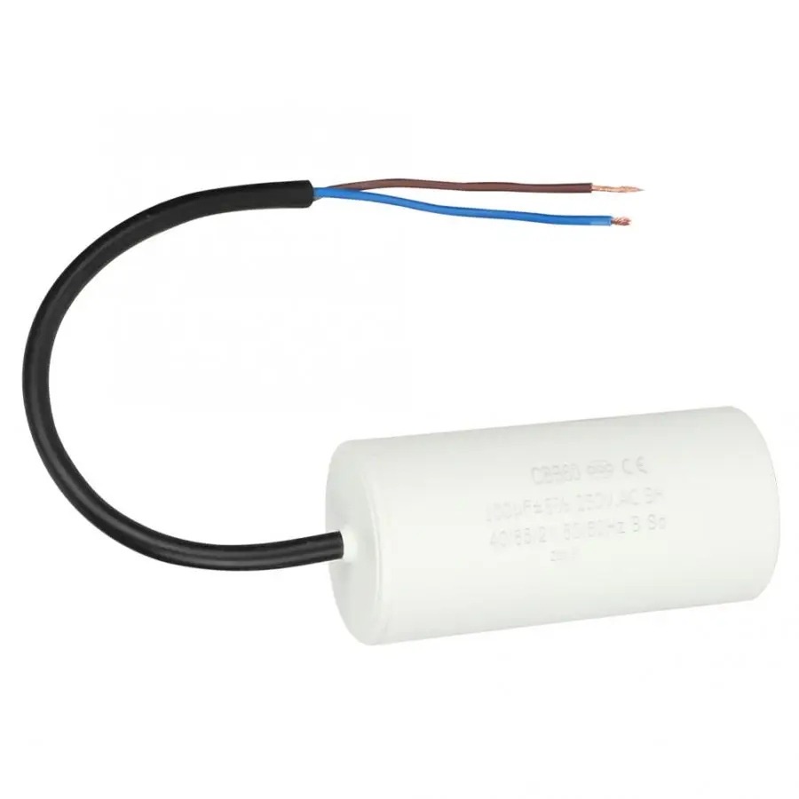 CBB60 250V AC 100 мкФ 50/60Hz конденсатор с проводным выводом для воздушного компрессора