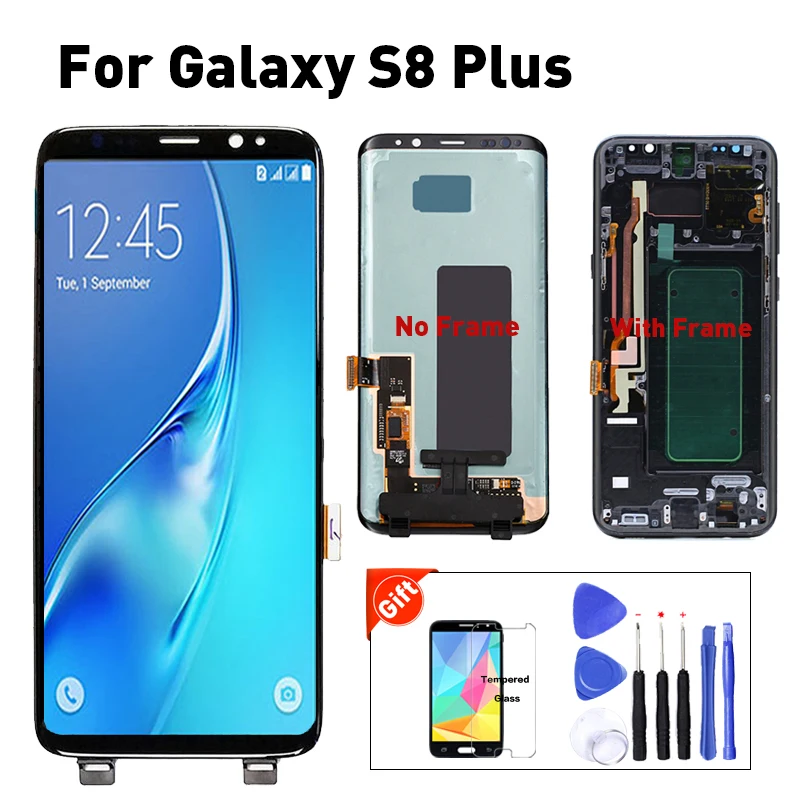 Для Samsung Galaxy S8 плюс ЖК дисплей G955 оригинальный Super amoled сенсорный экран планшета 100%