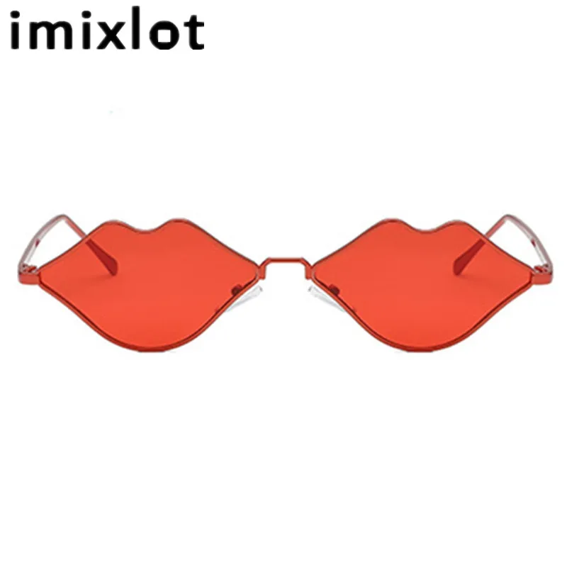 Imixlot классические пикантные солнцезащитные очки в оправе из сплава форме губ