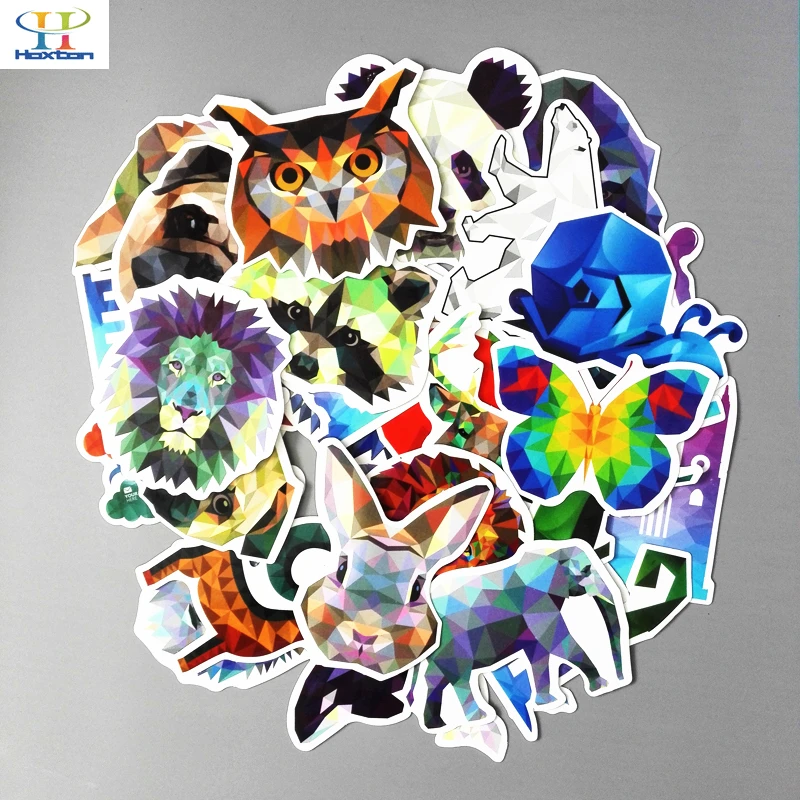 35 шт./лот Galaxy Цвет животных наклейки смешанные смешные для автомобиля ноутбук