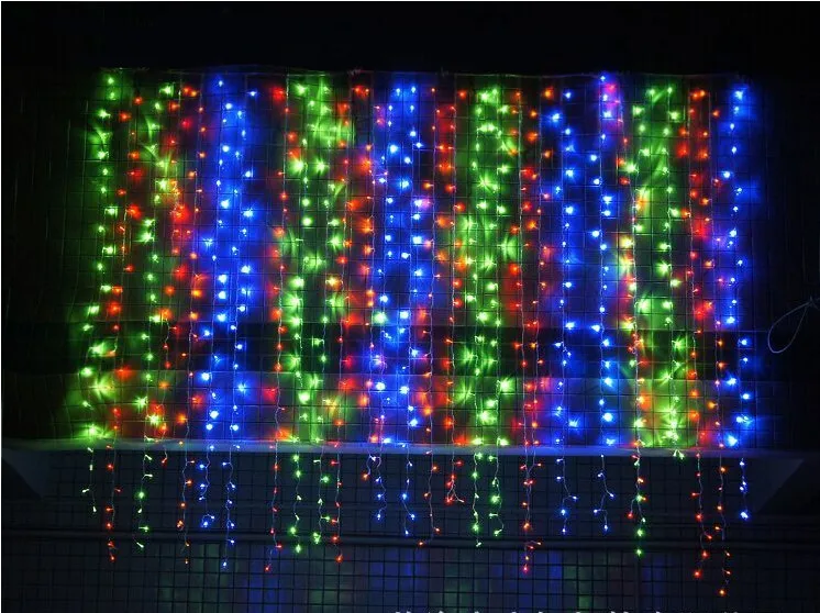 3x3m 300Led Colorful Рождественские украшения, теплый светодиодный светильник, рождественские украшения для дома, елочные украшения, Новогоднее украшение, Navidad - Цвет: 3x3m 300Led Colorful