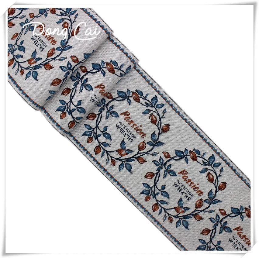 Занавеска широкая лента корсажная Рождественская жаккардовая кружевная отделка