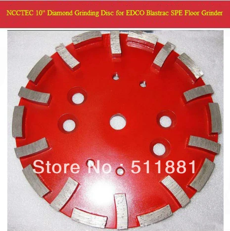 

10'' HTC Diamond Concrete Grinding Disc Head for EDCO Blastrac SPE HTC floor grinder | 250mm Cement Abrasive disk | 20 segments