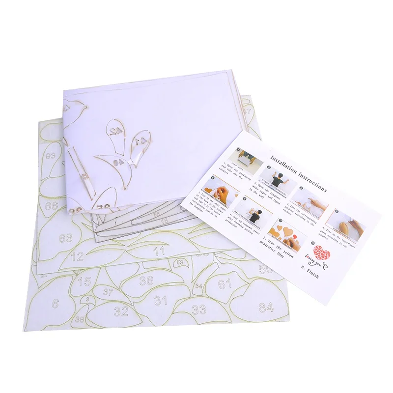 Наклейки на стену Hoomall акриловые цветы постер новогодние украшения съемные