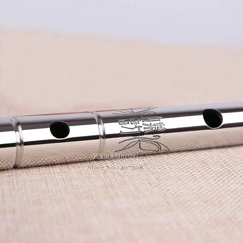 Китайская флейта из нержавеющей стали прозрачный музыкальный инструмент Dizi Flauta