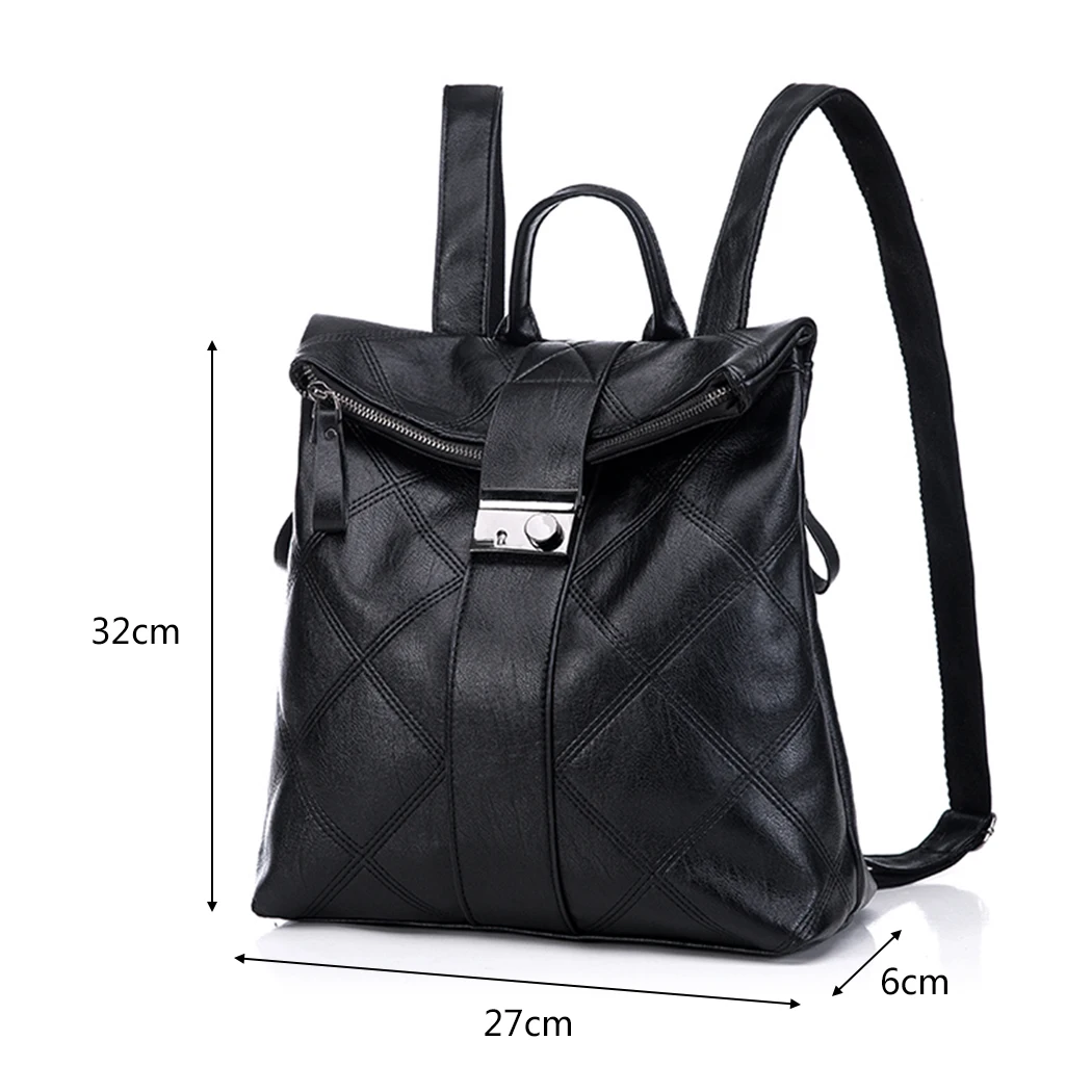 2018 ретро новые кожаные Повседневное Для женщин рюкзак Твердые школьные сумки для