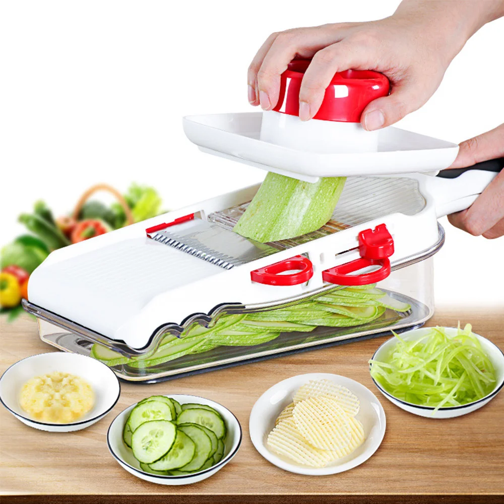 Быстрый измельчитель для лука Pro Овощной Mandoline слайсер с 3 сменными лезвиями