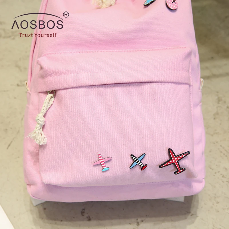 Aosbos 2 шт./компл. школьные сумки из плотной ткани для маленьких девочек Повседневное для мальчиков элегантный дизайн рюкзаки Для женщин книжные сумки mochila escolar