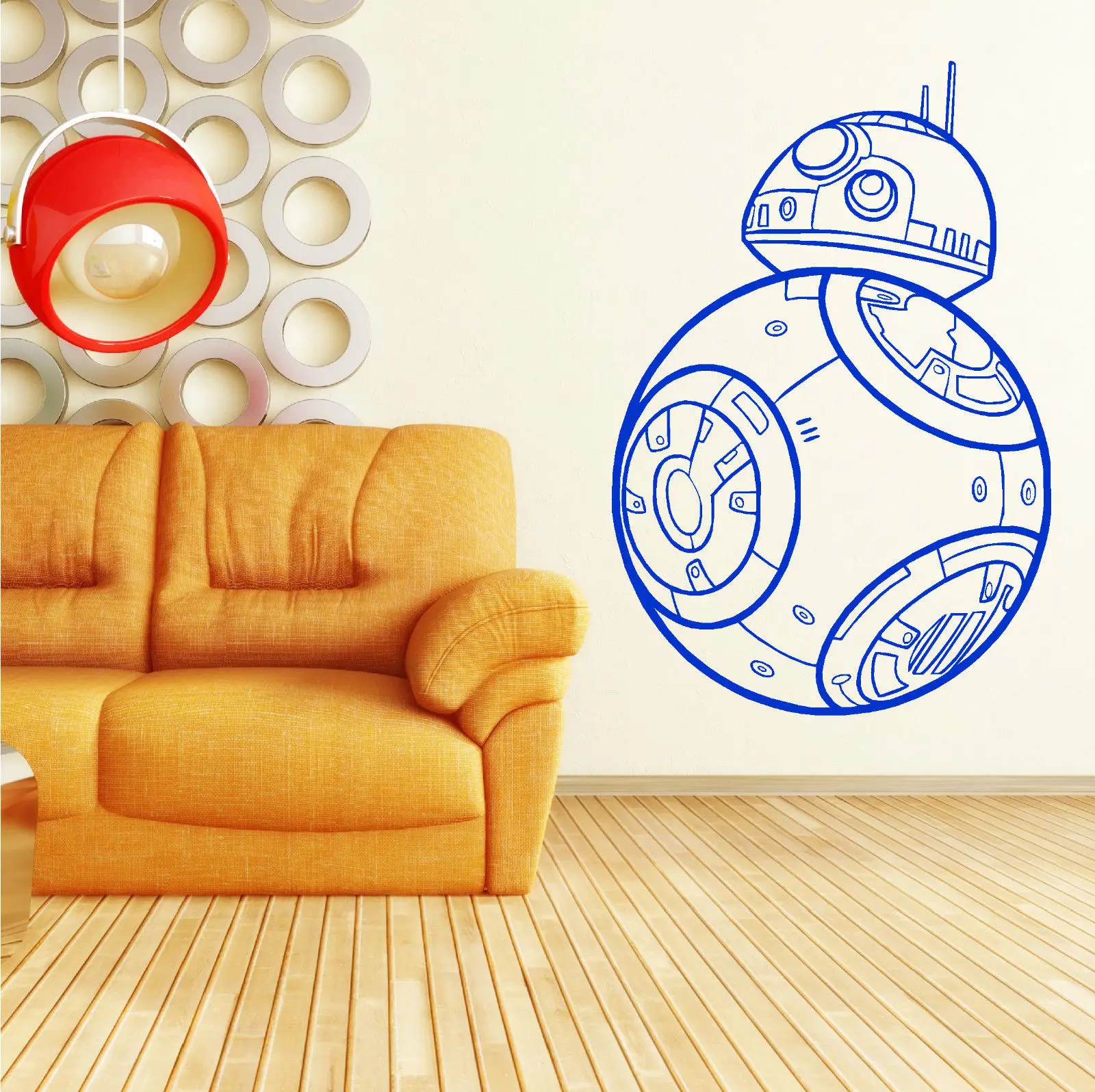 W190 STAR WARS BB-8 DROID THE FORCE AWAKENS vinyl wall art sticker for Kids Room home decor Cartoon Decal Boys Gift | Дом и сад