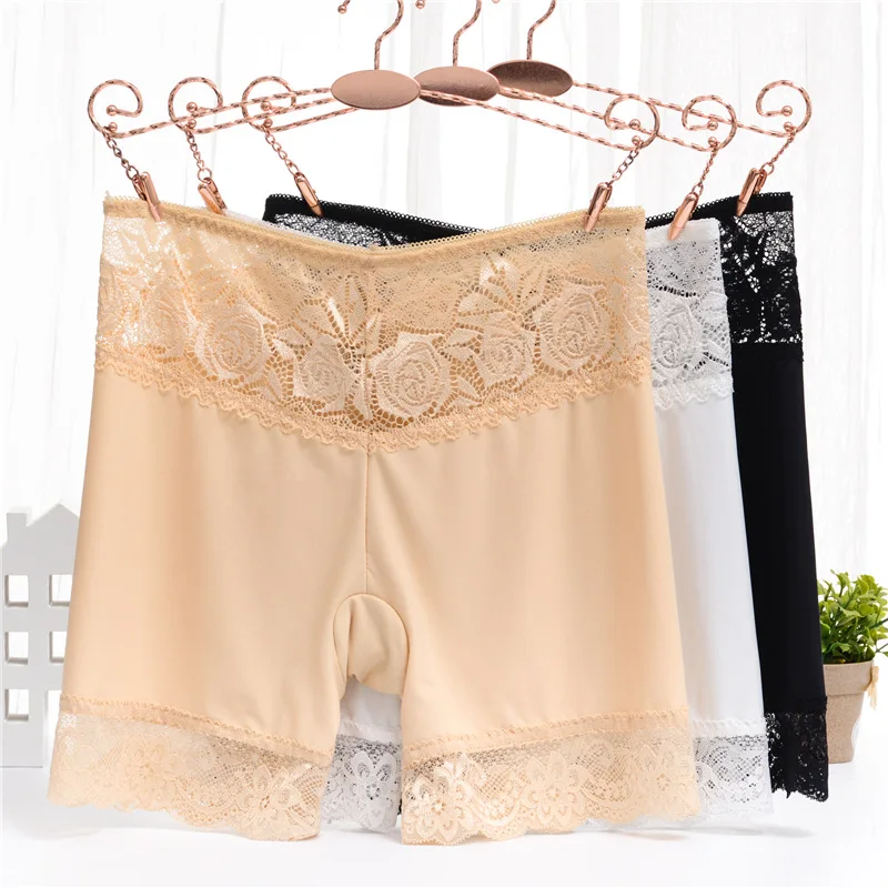 Безопасные шорты шелк льда бесшовные анти светильник защитные штаны трения