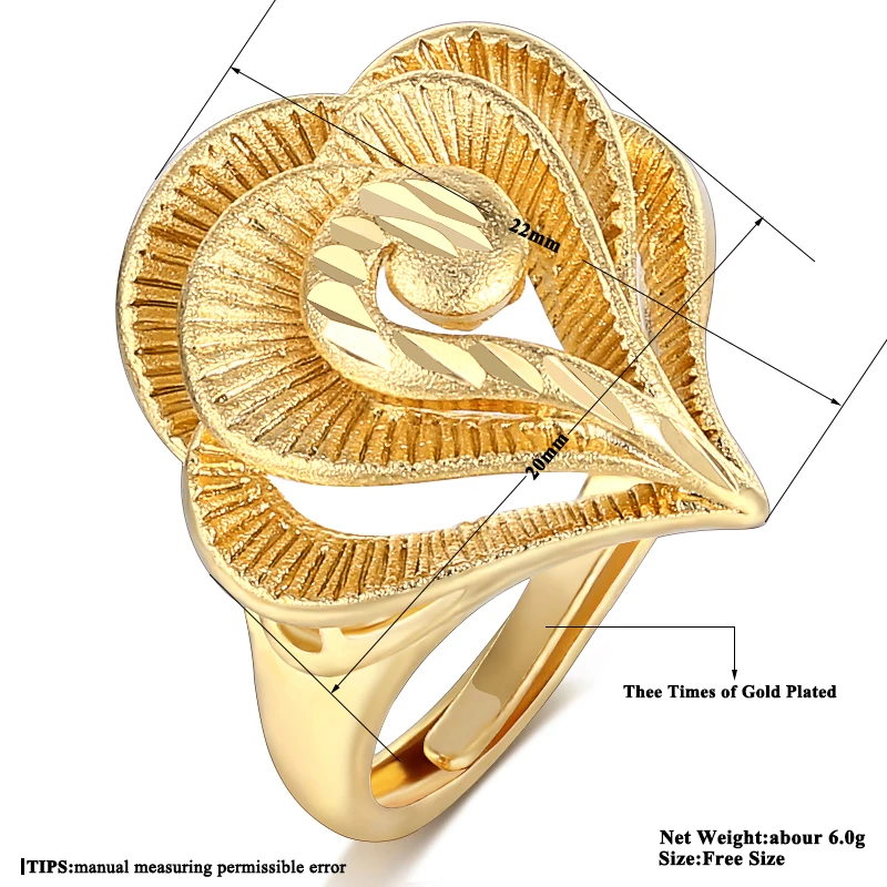 Кольцо женское золотого цвета многослойное кольцо на палец с регулируемым