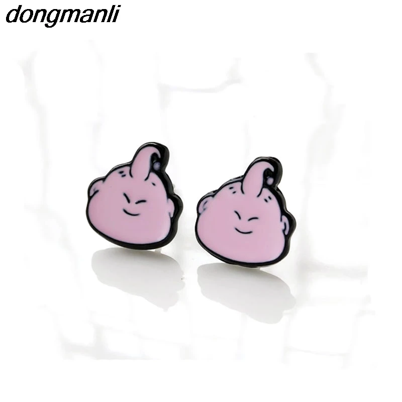 P661 Dongmanli Япония аниме Dragon Ball Z серьги-гвоздики с эмалью круглый для женщин подарок для детей модные украшения