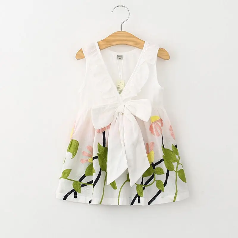 2019 Brand Toddler Kids Baby Girls Princess Tutu Dress Floral Ruffle Sleeveless Pageant Wedding Party Sundress Fashion Clothes | Детская