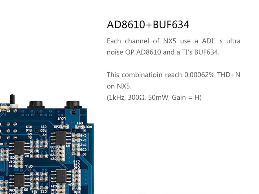 Topping NX5 портативный усилитель для наушников с AD8610 и чипом BUF634 Hifi аудио усилитель