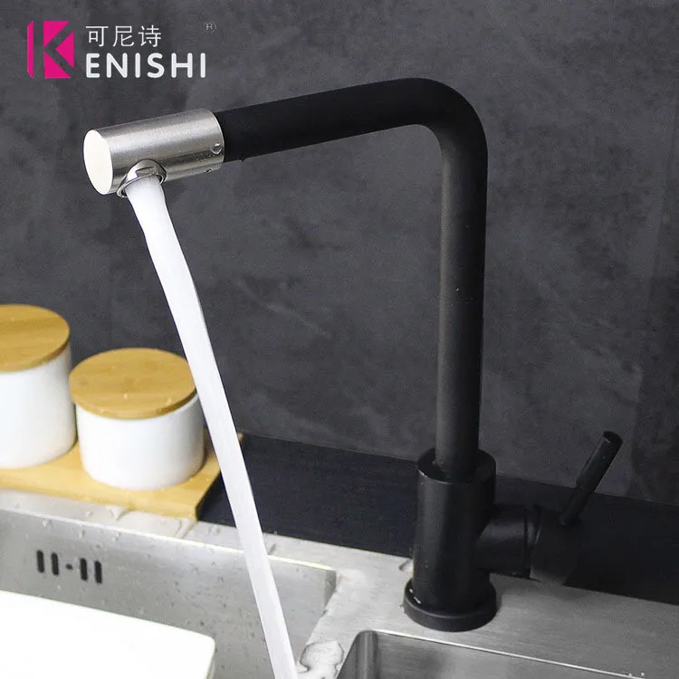 Кухонный Смеситель KENISHI черный и белый кран из нержавеющей стали 304 смеситель для