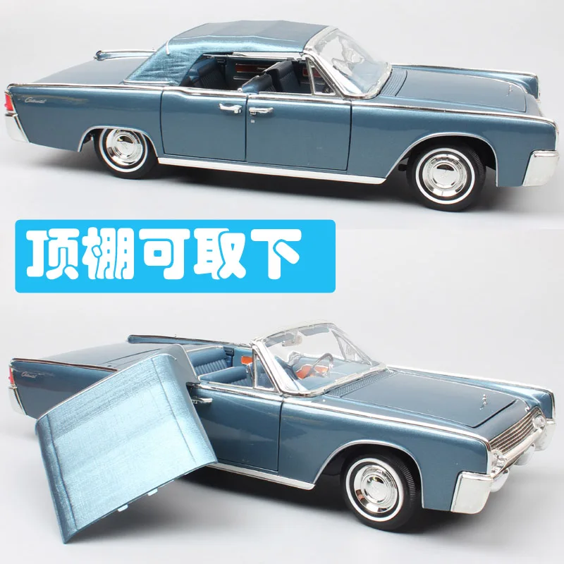 Классические большие весы, автомобильные 1:18, бренды 1961, LINCOLN, континентальные металлические модели автомобилей, Diecasts& Toy Vehicles для детской коллекции