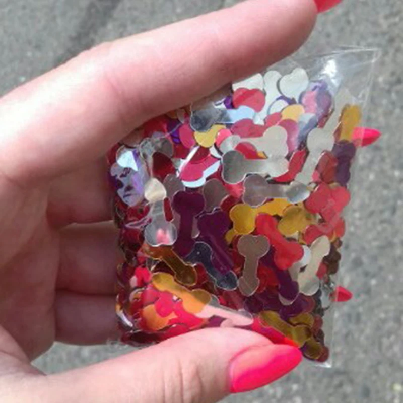 1 мешок Забавный пениса свадебные конфетти Дик стол Декор курица вечерние день