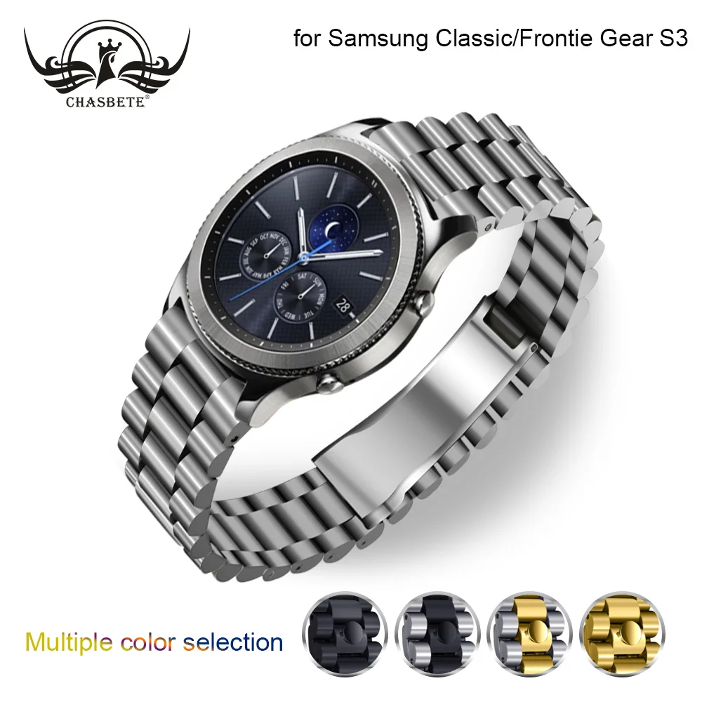 Ремешок для часов из нержавеющей стали 22 мм Samsung Classic/Frontie Gear S3 46 металлический