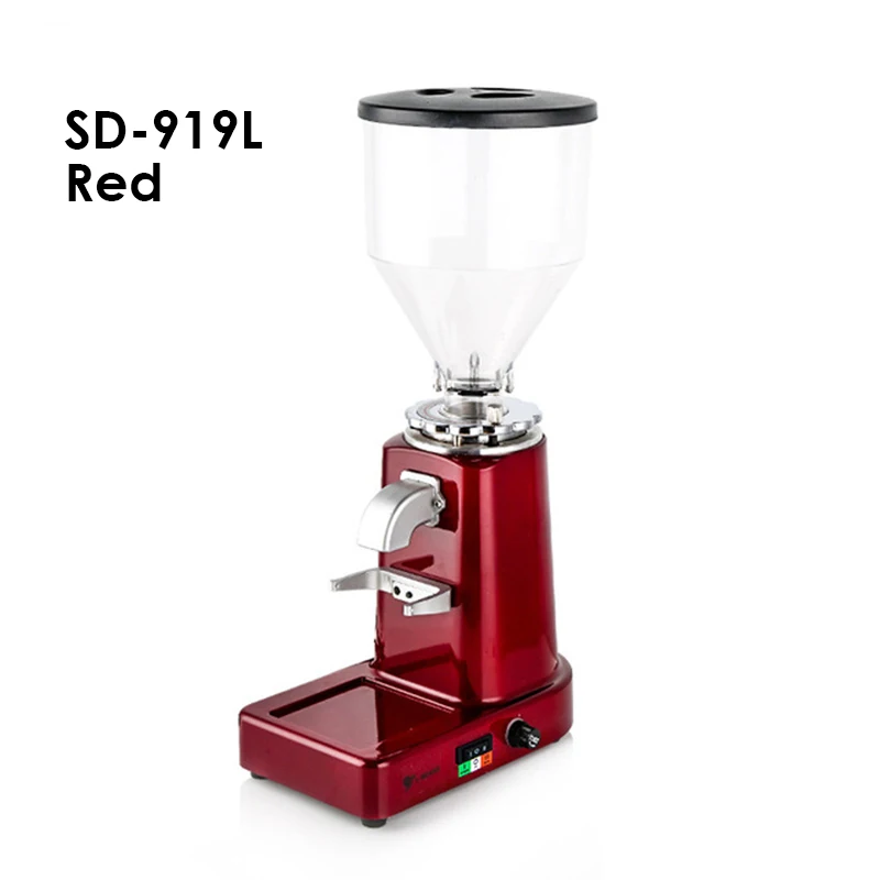 SD-919L Red 1 кг Ёмкость 19 шестерни порошок Размеры Регулируемый Кофе шлифовальный станок Электрический 110 V/220 V Кофе машина для помолки зерен - Цвет: SD-919L Red