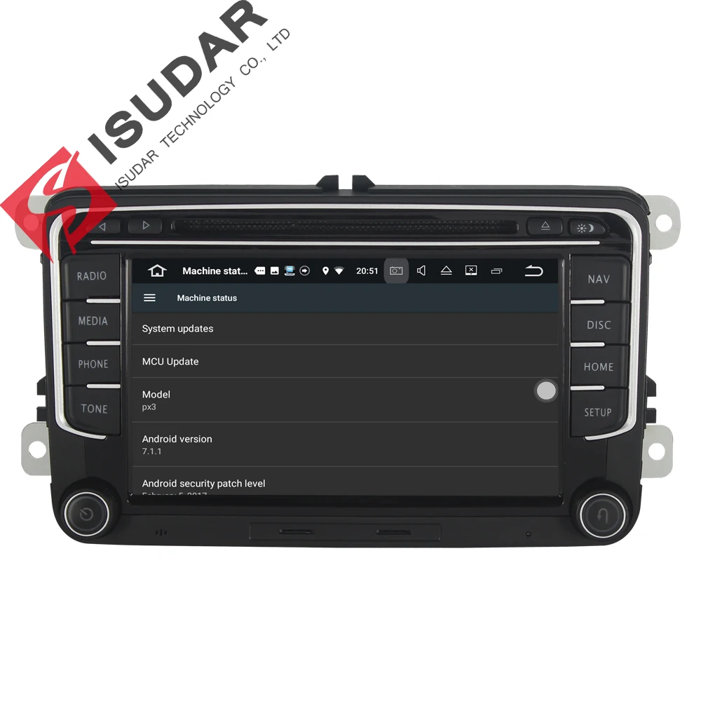 Isudar Автомагнитола с Сенсорным 7 Дюймовым Экраном Для Автомобилей