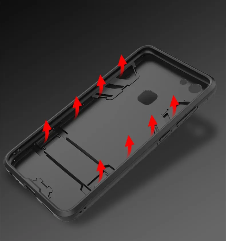 For Huawei P20 Lite case two-in-one bracket anti-falling mobile phone protective jacket |