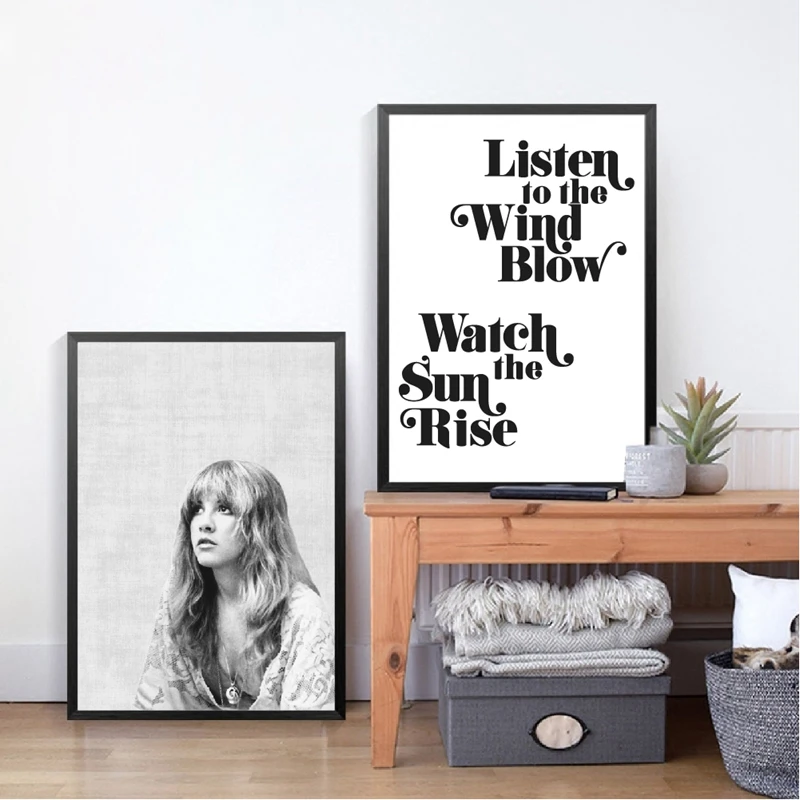 Постер Stevie Nicks с принтом Fleetwood Mac постеры Woodstock Rock Music Art 1970s рок картины на холсте