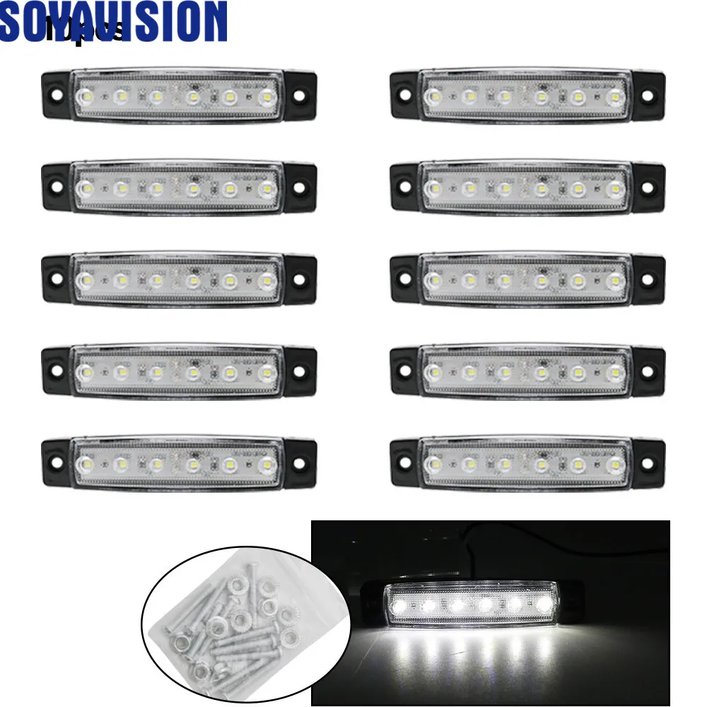 Автомобильный Внешнее освещение светодиодный 12V 24V 6 SMD авто шины для грузовиков