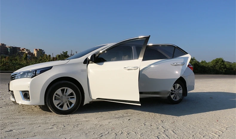 Фото Для toyota corolla 2014 2018 хромированная крышка для боковой двери украшение корпуса Для toyota corolla 2014 2018 хромированная крышка для боковой двери украшение корпуса