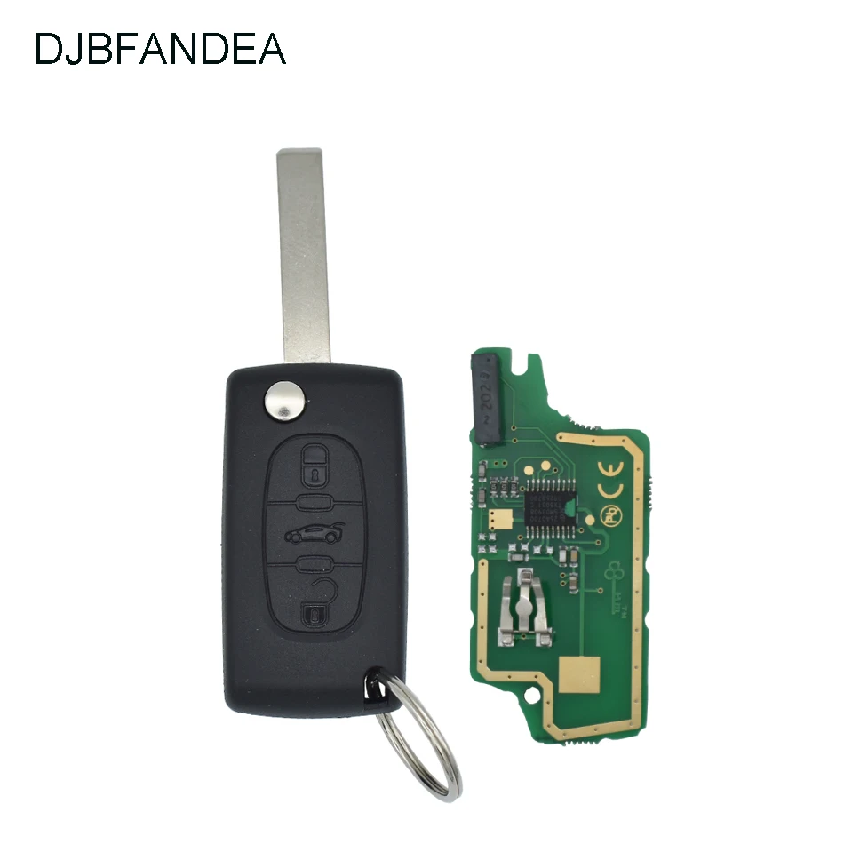 DJBFANDEA 433 МГц 3 кнопочный ключ без ключа для Citroen C2 C3 C4 C5 HU83 Blade с ID46 чипом AKS/FSK