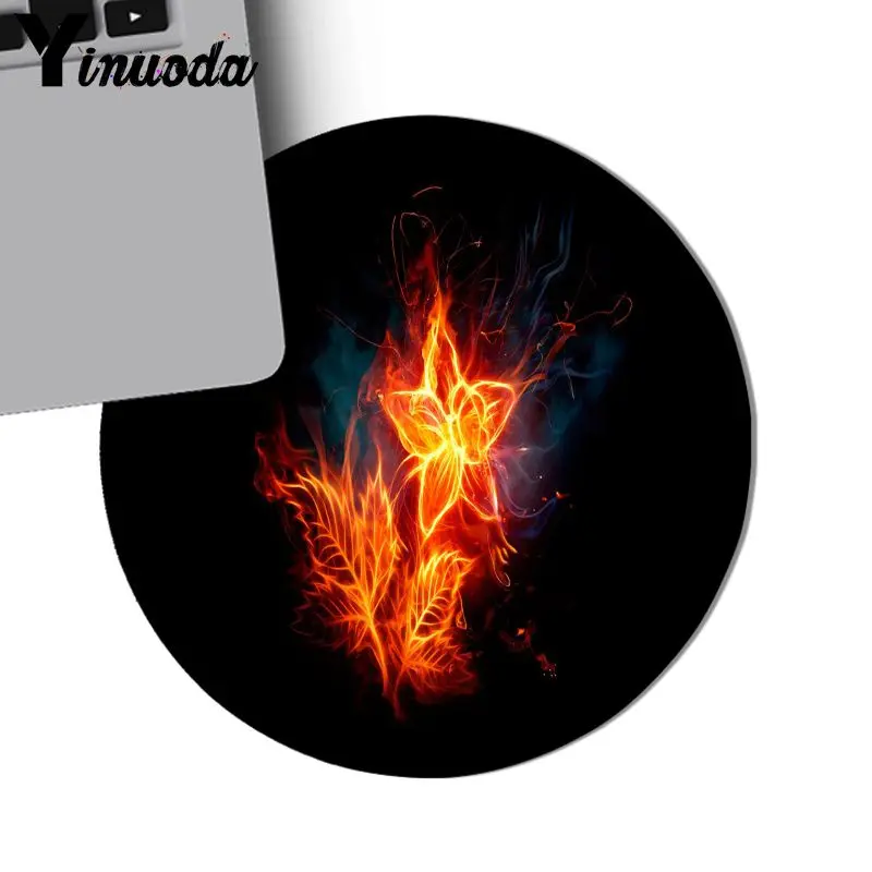 20x20cm Yinuoda дизайн Огненный Цветок гитара коврик для мыши игровая мышь колодки Аниме Коврик для мыши и клавиатура Коврик Настольный Коврик Противоскользящий коврик для мыши - Цвет: 20x20cm