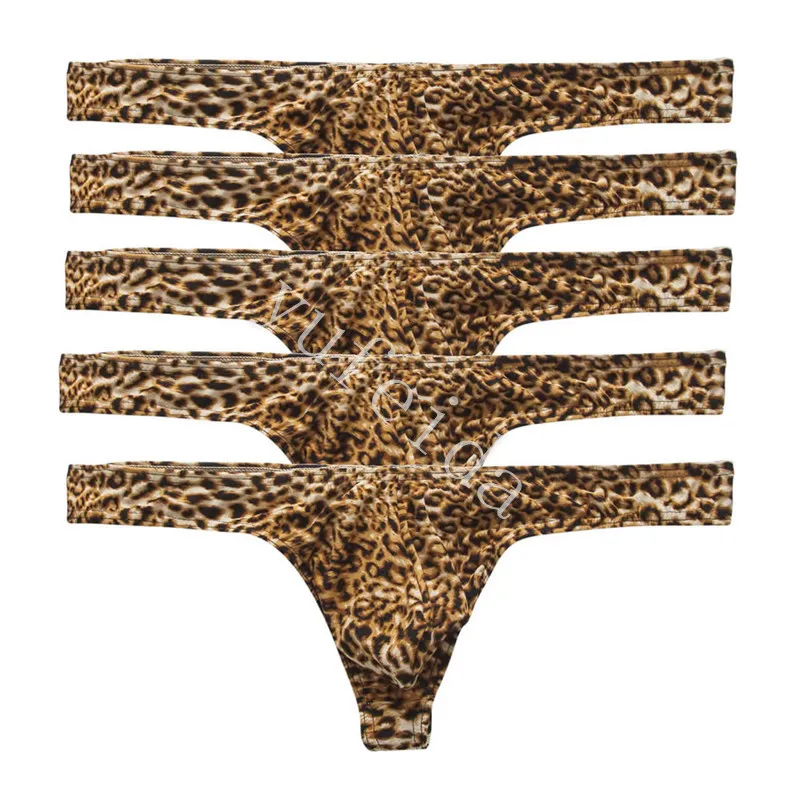 Мужское нижнее белье YUFEIDA леопардовые стринги с низкой талией|thong men|pouch thongmens jockstrap