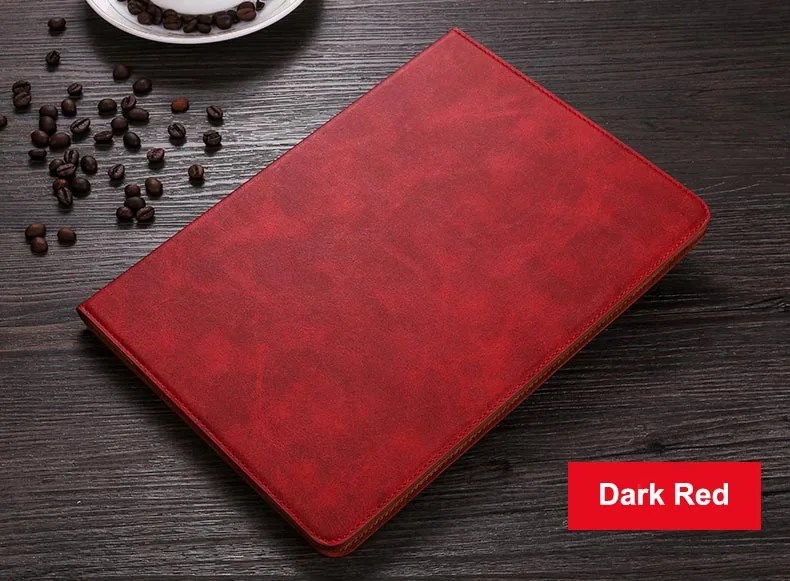 Dark Red Откидной Чехол-книжка для планшета для iPad Air 2, тонкий чехол из искусственной кожи и мягкого ТПУ с подставкой для iPad Air 2 1 iPad 9,7, автоматический режим сна - Цвет: Dark Red