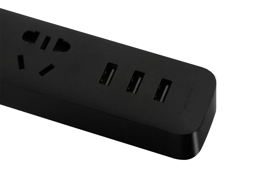 Xiao mi jia умный блок питания 3 2A Быстрая зарядка usb порты+ 3 розетки Xiao mi Xiaom mi умный дом черный с адаптером
