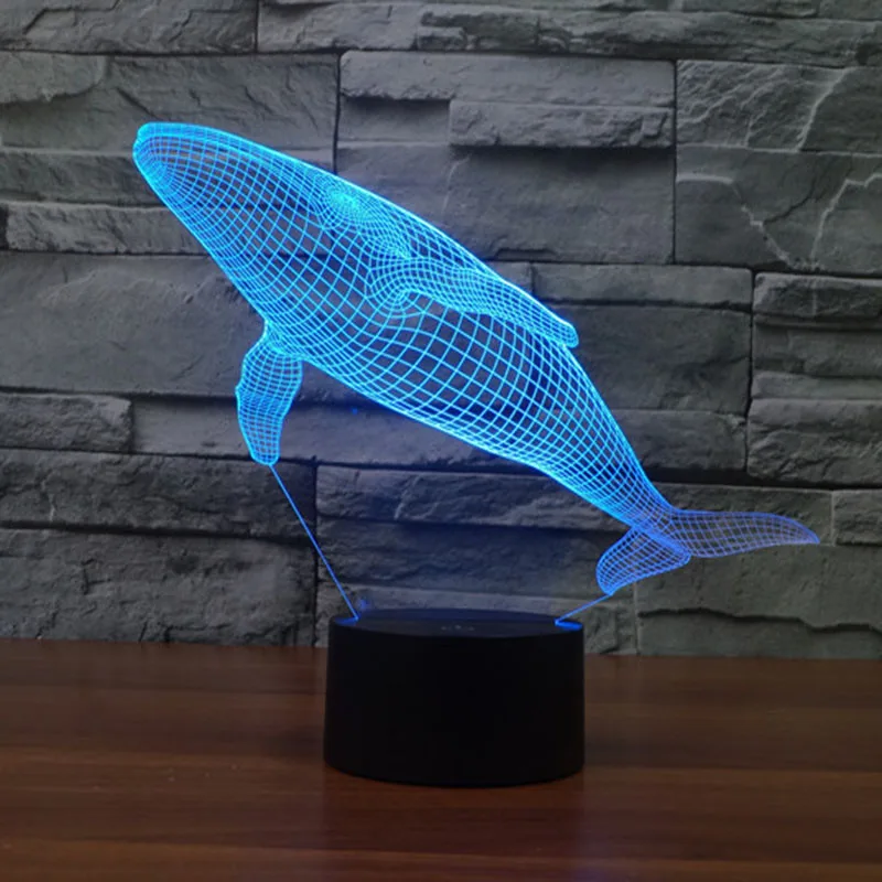 

3D ночник, лампа с usb-зарядкой для КИТА, светодиодные лампы, меняющие цвет, светодиодное освещение для подарка, бесплатная доставка