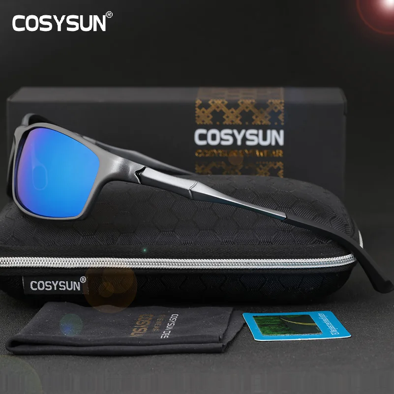 COSYSUN Солнцезащитные очки Мужские алюминиевые поляризованные солнцезащитные очки мужские спортивные солнцезащитные очки Брендовые Дизайнерские мужские солнцезащитные очки Oculos masculino