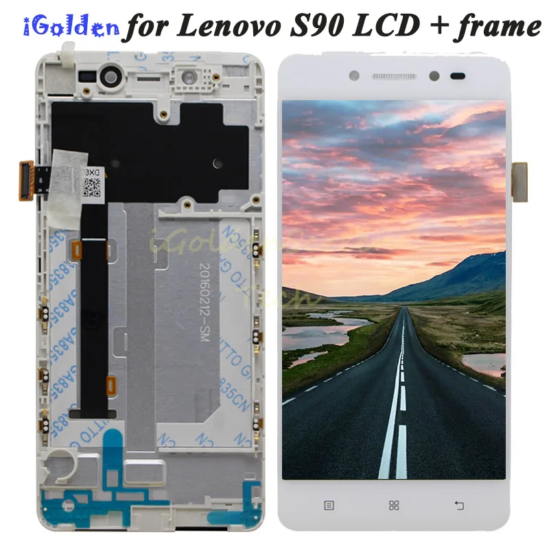 Лучшее Качество для Lenovo S90 ЖК-дисплей сенсорный экран дигитайзер в сборе с рамкой
