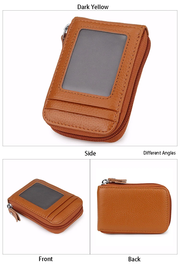 COMFORSKIN Brand Genuine Leather Card Wallet Hot RFID Protection Large Capacity Card Holders New Arrivals Organ Style Card Case