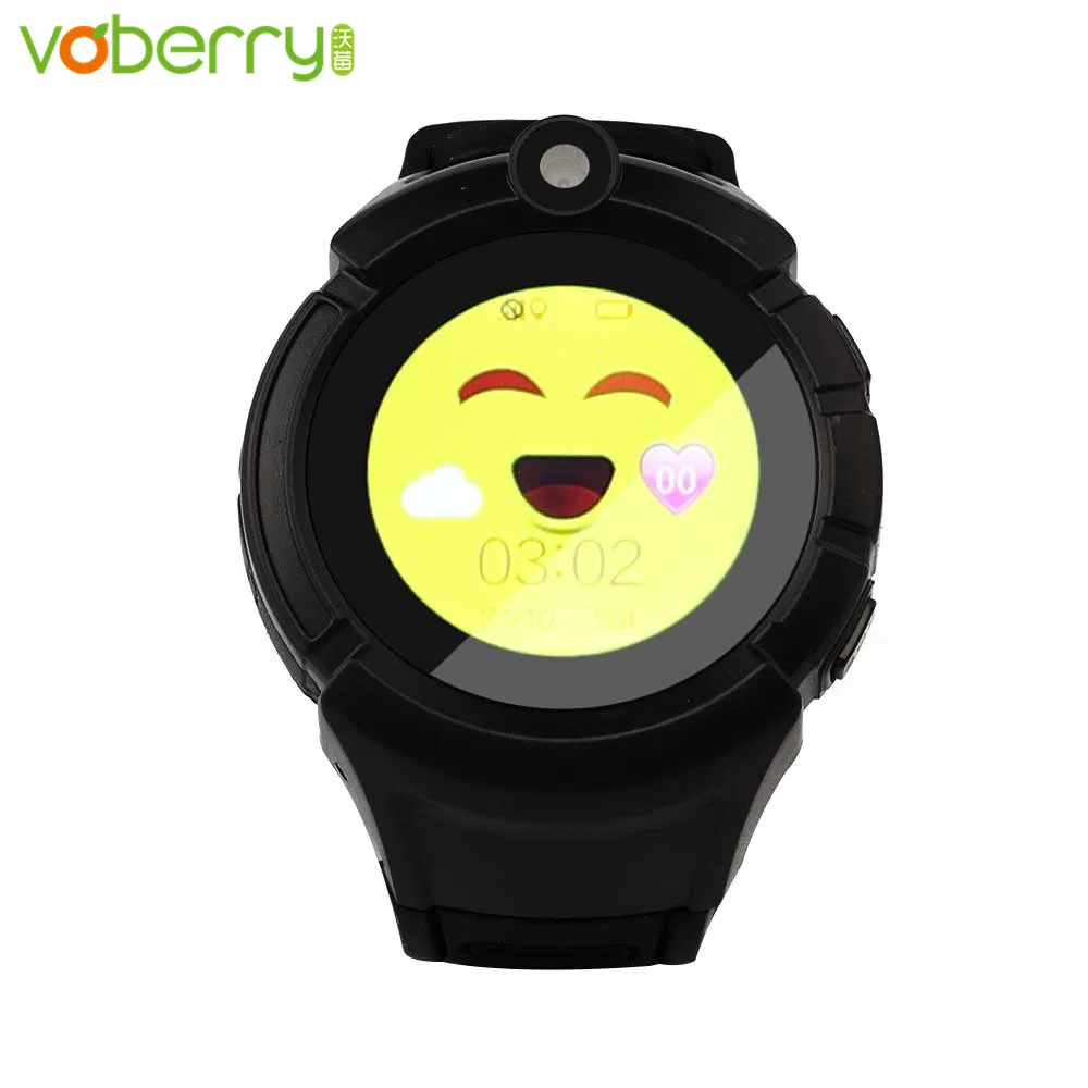 Смарт часы Voberry с круглым сенсорным экраном и поворотным столом для детей GPS