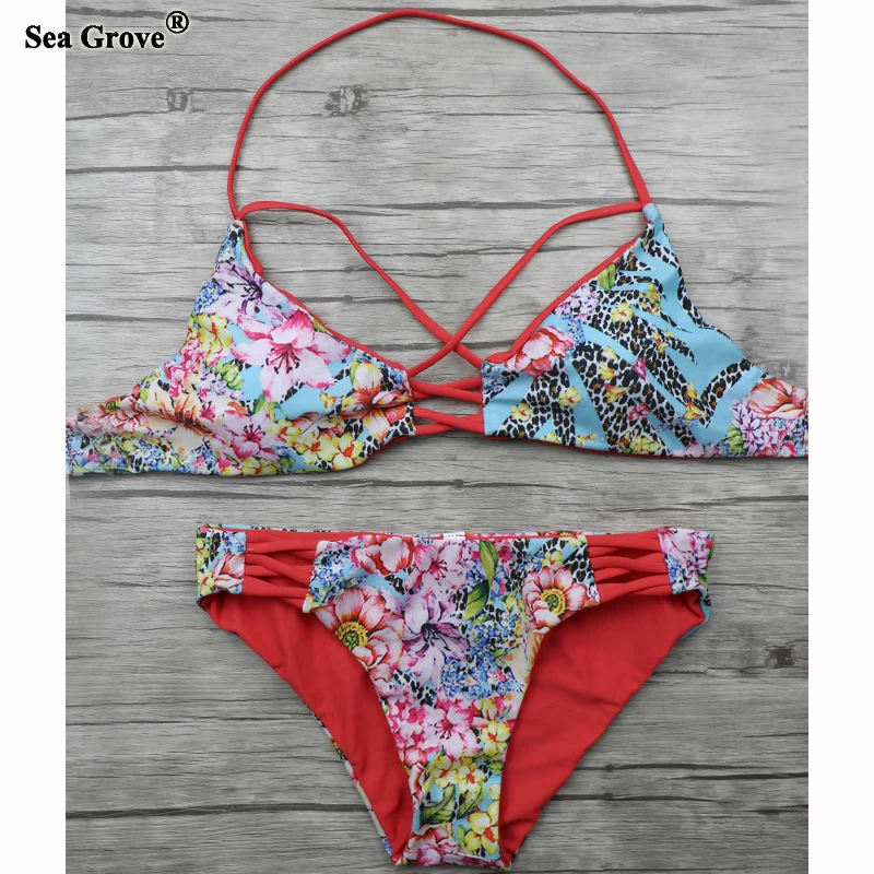 2017 бикини женский купальник с принтом набор народный под заказ купальный костюм