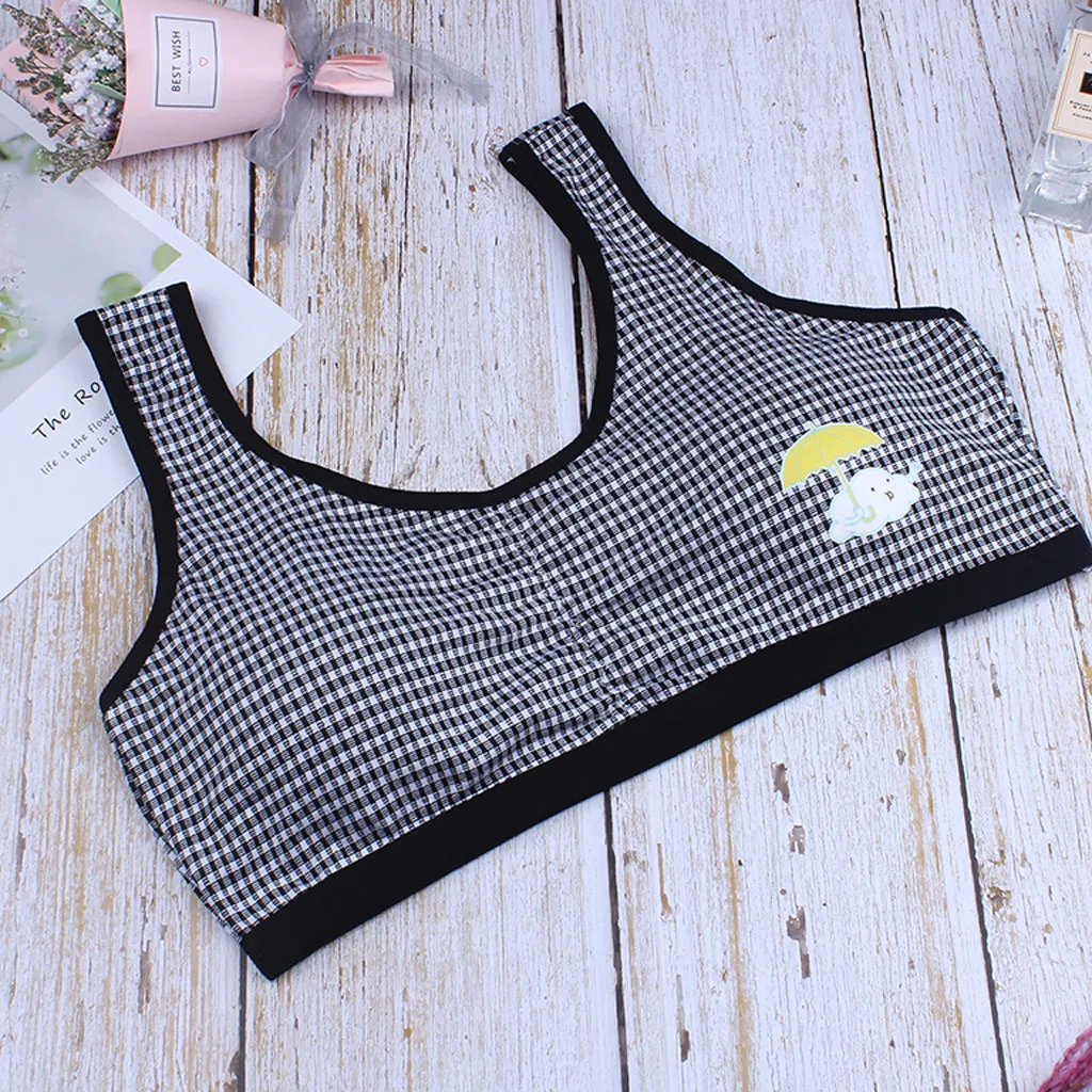 Нижнее белье для девочек-подростков детский укороченный топ, бюстгальтер для девочек, нижнее белье для девочек бюстгальтер из пеноматериала, жилет детское нижнее белье спортивная одежда# P7