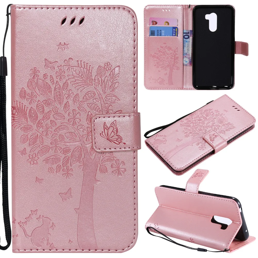 Кожаные чехлы с рамкой и отделением для карт для Fundas Xiaomi 5X6 7 8 Mix 2 Poco F1 Redmi 3S 6 Pro Note 4 4X с изображением дерева чехлы С Откидывающейся Крышкой D06Z