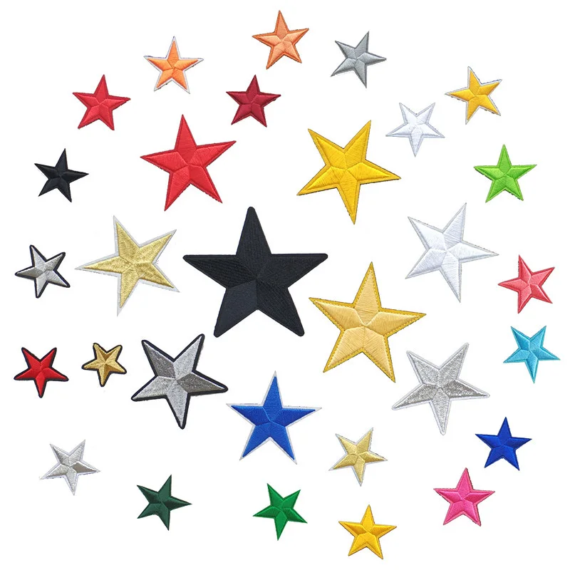 1pcs mix Star Patch for Clothing Iron on Embroidered Sew Applique Cute Fabric Badge Garment DIY Apparel Accessories 5|star patch|patches clothing