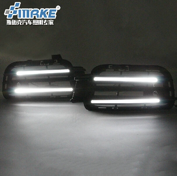

car-special new arrival LED DRL daytime running light for VW Touareg 2011-14 super bright with dimmer control fast shipping